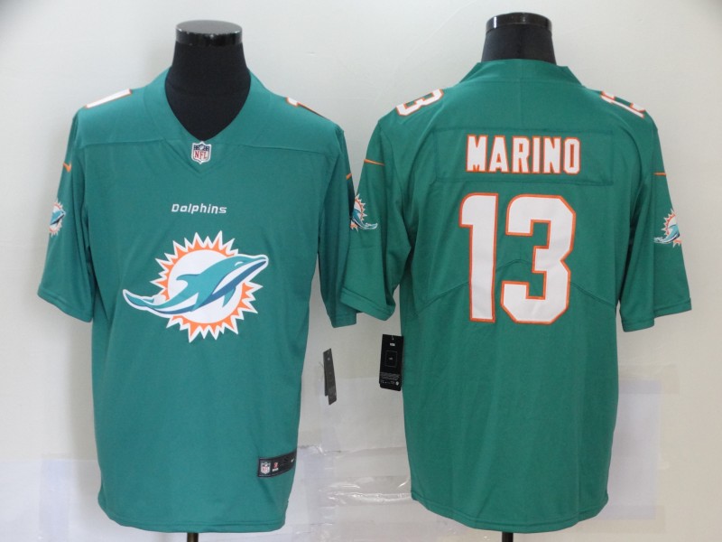 Men's Miami Dolphins Dan Marino #13 Green Jersey